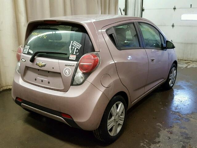 KL8CD6S91DC623303 - 2013 CHEVROLET SPARK 1LT PINK photo 4