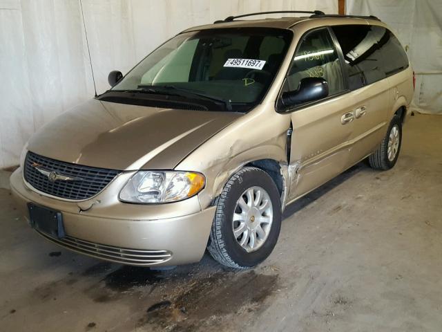 2C4GP74L71R382686 - 2001 CHRYSLER TOWN & COU TAN photo 2