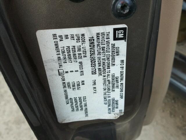 1GNDV23L95D231720 - 2005 CHEVROLET UPLANDER L 米色 照片 10