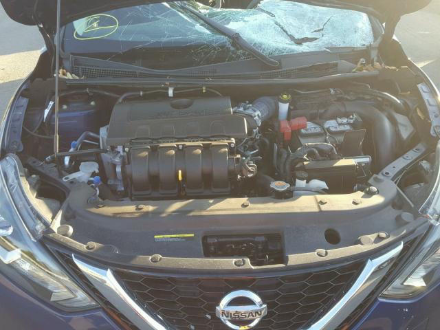 3N1AB7AP3GY250368 - 2016 NISSAN SENTRA S BLUE photo 7