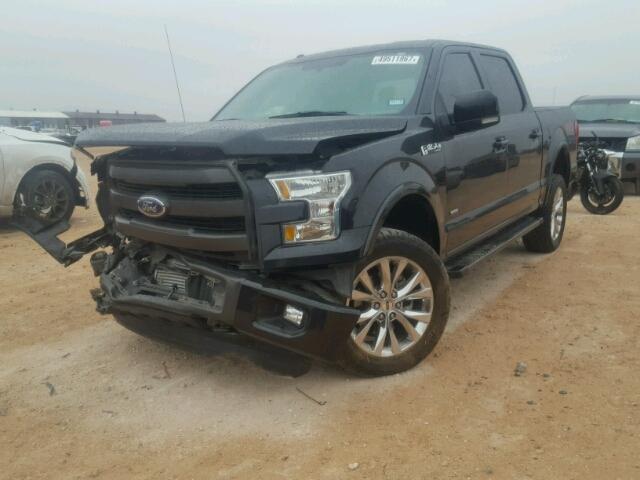 1FTEW1EG9FKE59654 - 2015 FORD F150 SUPER BLACK photo 2