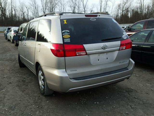 5TDZA23C24S085139 - 2004 TOYOTA SIENNA CE SILVER photo 3