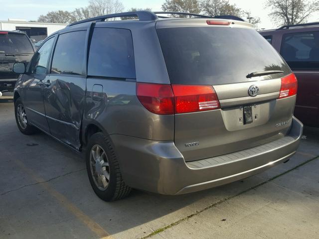 5TDZA23C24S146134 - 2004 TOYOTA SIENNA CE CHARCOAL photo 3