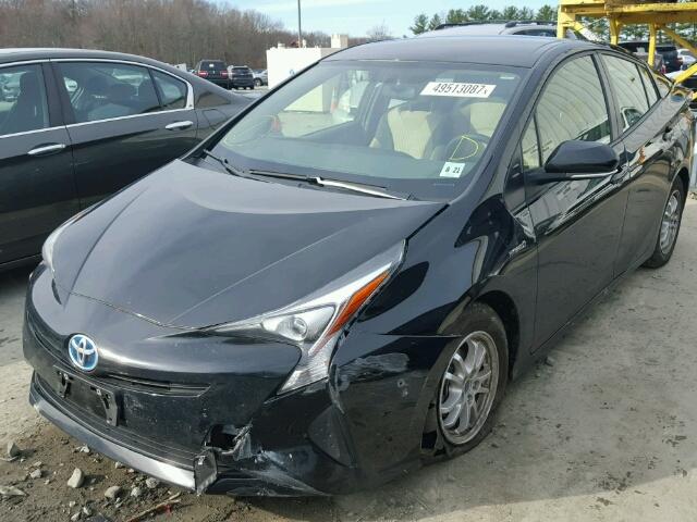 JTDKBRFU8G3012987 - 2016 TOYOTA PRIUS BLACK photo 2