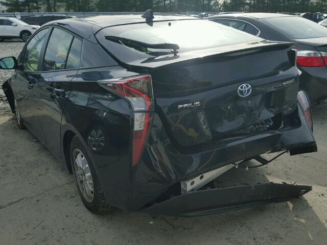 JTDKBRFU8G3012987 - 2016 TOYOTA PRIUS BLACK photo 3