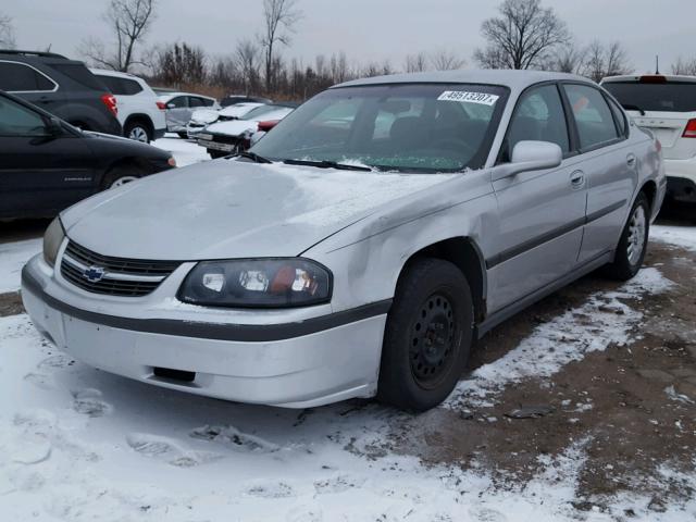 2G1WF52E019376499 - 2001 CHEVROLET IMPALA SILVER photo 2