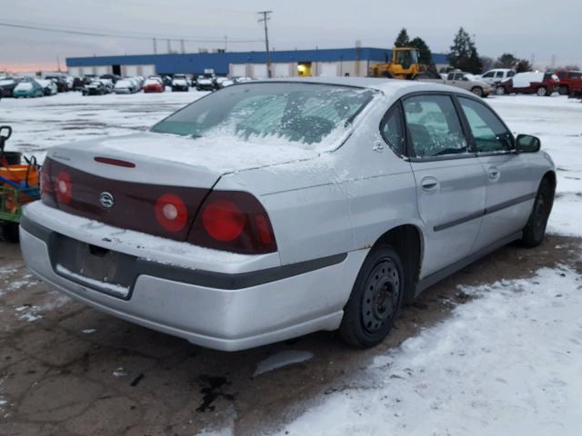 2G1WF52E019376499 - 2001 CHEVROLET IMPALA SILVER photo 4