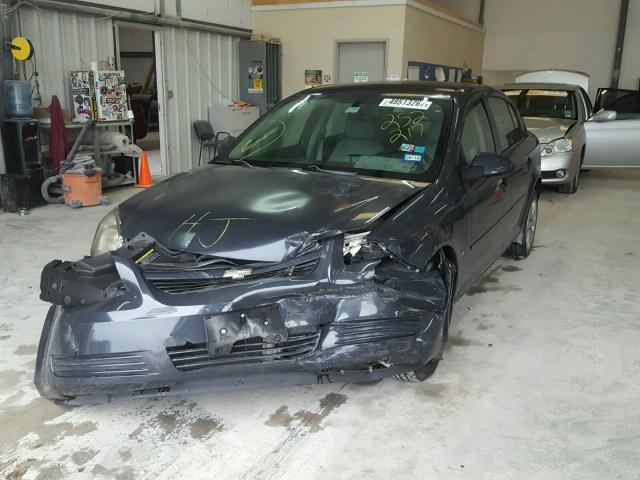 1G1AT58H097252217 - 2009 CHEVROLET COBALT LT BLUE photo 2