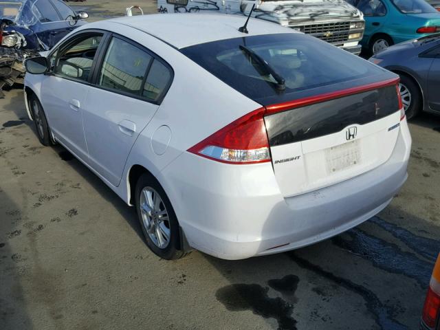 JHMZE2H72AS028098 - 2010 HONDA INSIGHT EX WHITE photo 3