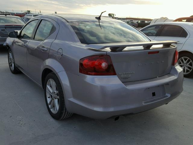 1C3CDZAG3DN511006 - 2013 DODGE AVENGER SE SILVER photo 3