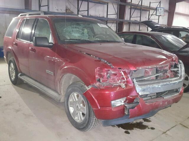 1FMEU73E48UB15551 - 2008 FORD EXPLORER X MAROON photo 1