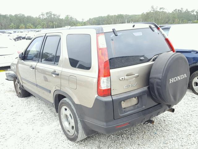 JHLRD68515C010575 - 2005 HONDA CR-V LX GOLD photo 3