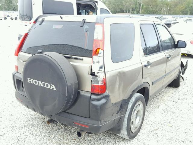 JHLRD68515C010575 - 2005 HONDA CR-V LX GOLD photo 4