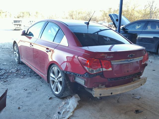 1G1PH5S96B7277383 - 2011 CHEVROLET CRUZE LTZ RED photo 3