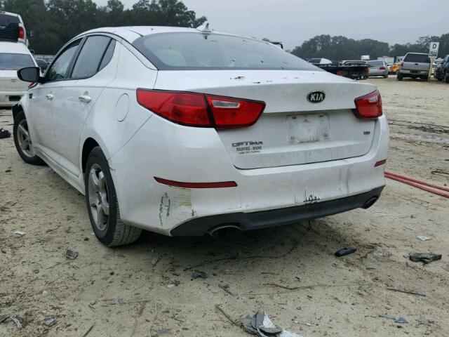 5XXGM4A70FG485530 - 2015 KIA OPTIMA LX WHITE photo 3