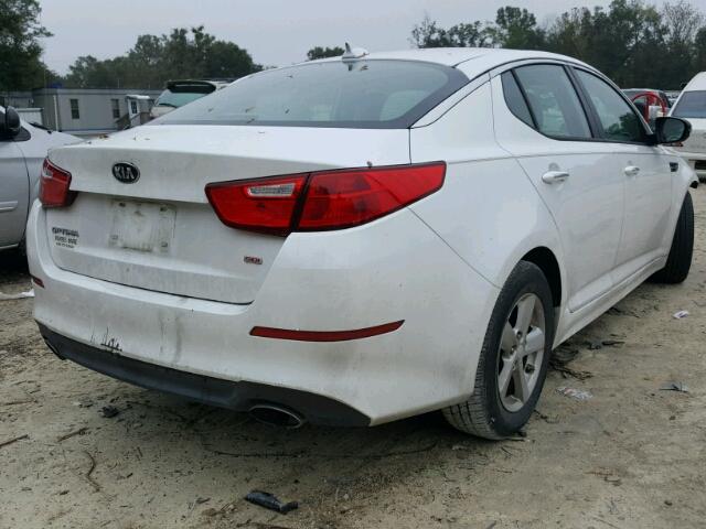 5XXGM4A70FG485530 - 2015 KIA OPTIMA LX WHITE photo 4