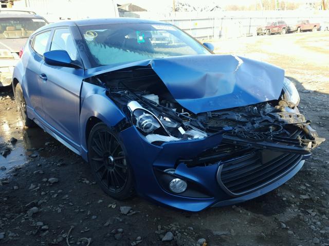 KMHTC6AE5GU257185 - 2016 HYUNDAI VELOSTER T BLUE photo 1