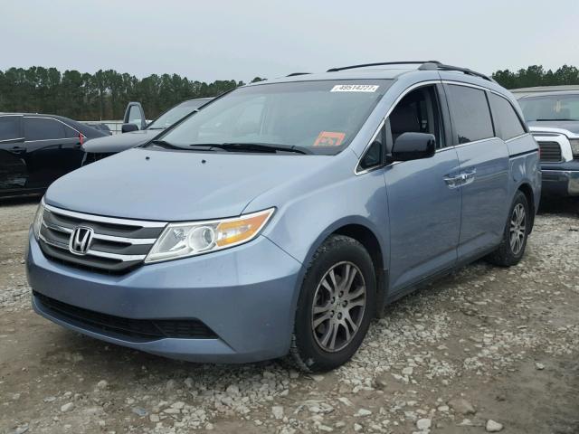 5FNRL5H64BB052241 - 2011 HONDA ODYSSEY EX BLUE photo 2