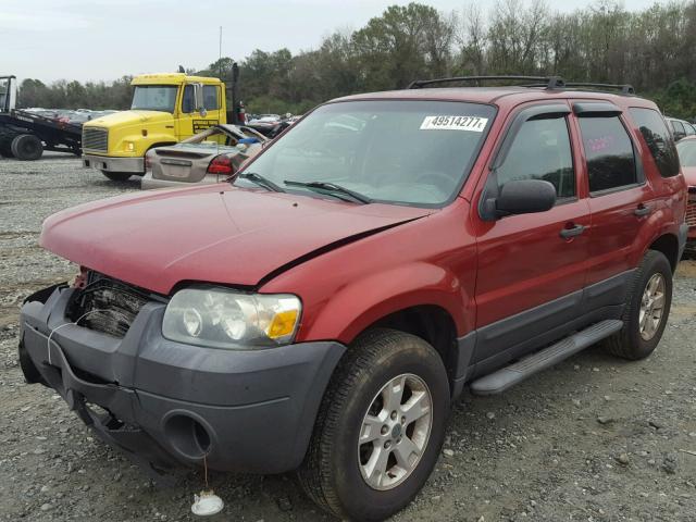 1FMCU03167KB95392 - 2007 FORD ESCAPE XLT RED photo 2