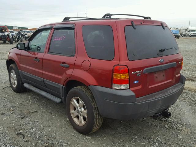 1FMCU03167KB95392 - 2007 FORD ESCAPE XLT RED photo 3