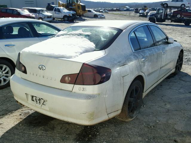 JNKCV51E56M506705 - 2006 INFINITI G35 WHITE photo 4