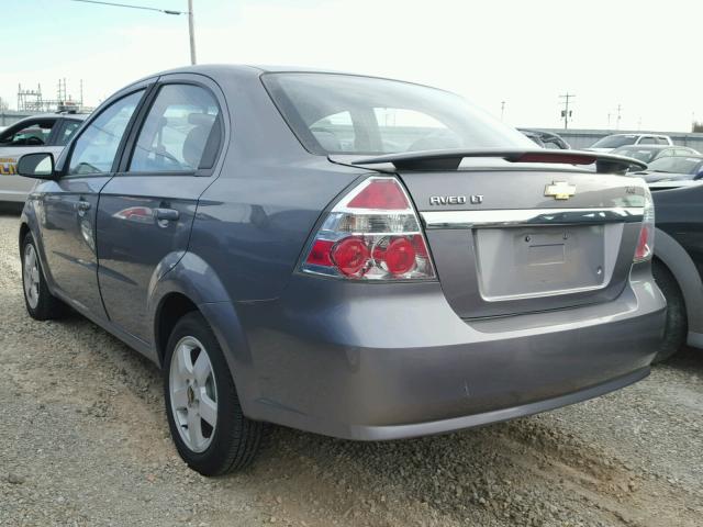 KL1TG56667B115550 - 2007 CHEVROLET AVEO LT GRAY photo 3