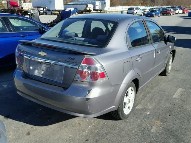 KL1TG56667B115550 - 2007 CHEVROLET AVEO LT GRAY photo 4