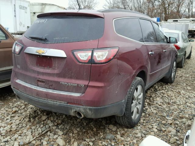 1GNKRJKD2FJ102558 - 2015 CHEVROLET TRAVERSE L MAROON photo 3