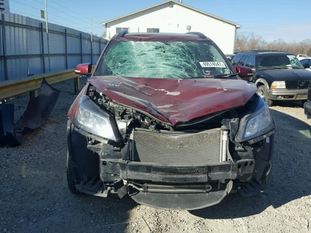 1GNKRJKD2FJ102558 - 2015 CHEVROLET TRAVERSE L MAROON photo 9