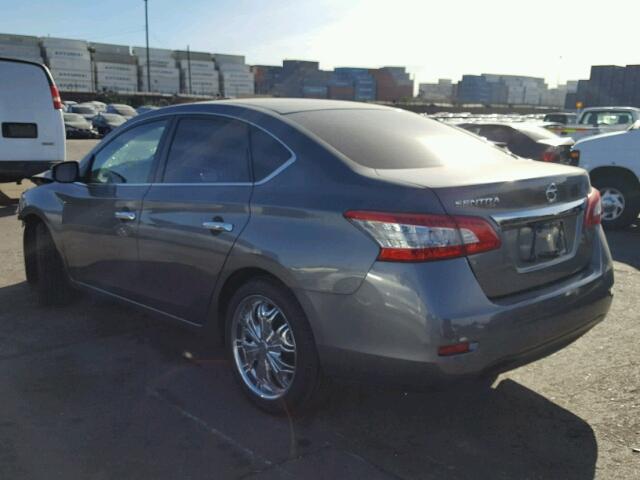 3N1AB7APXFY269854 - 2015 NISSAN SENTRA S GRAY photo 3