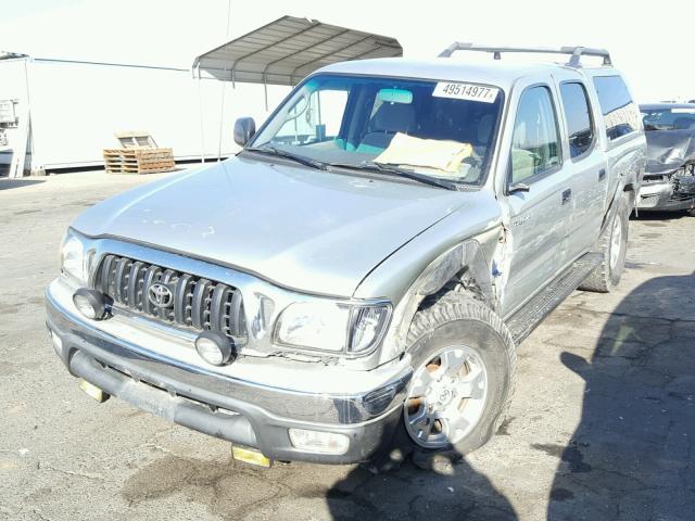 5TEGN92NX4Z415930 - 2004 TOYOTA TACOMA DOU SILVER photo 2