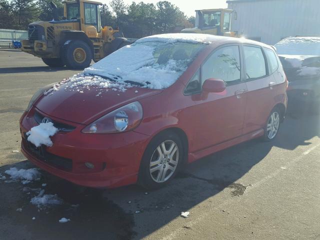 JHMGD38658S067401 - 2008 HONDA FIT SPORT RED photo 2