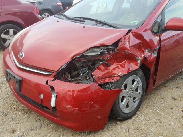 JTDKB22UX67528739 - 2006 TOYOTA PRIUS RED photo 9