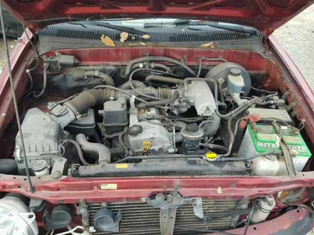 5TENL42NX2Z001043 - 2002 TOYOTA TACOMA BURGUNDY photo 7