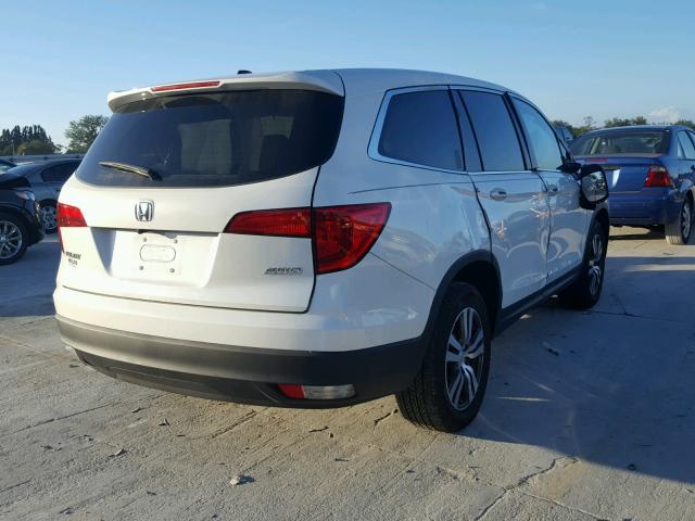 5FNYF6H52HB011728 - 2017 HONDA PILOT EXL WHITE photo 4