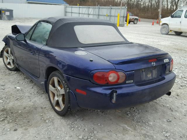 JM1NB353730309926 - 2003 MAZDA MX-5 MIATA BLUE photo 3