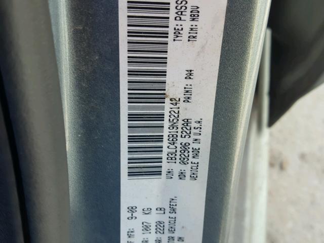 1B3LC46B19N522142 - 2009 DODGE AVENGER SE GRAY photo 10