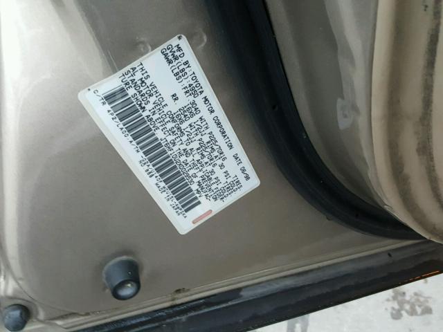 JT6HF10U2X0029530 - 1999 LEXUS RX 300 GOLD photo 10