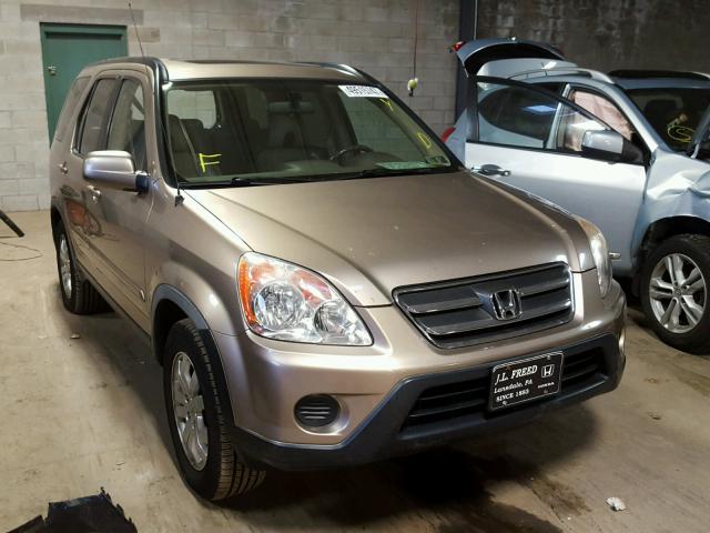 JHLRD789X6C039776 - 2006 HONDA CR-V SE GOLD photo 1