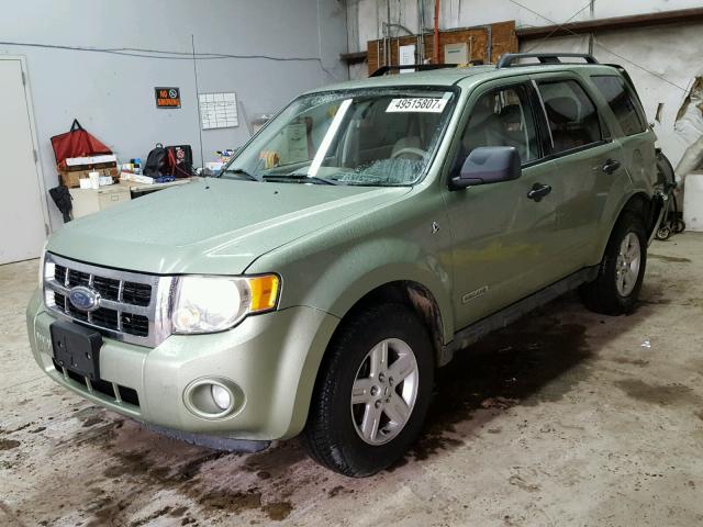 1FMCU49H88KA42056 - 2008 FORD ESCAPE HEV GREEN photo 2