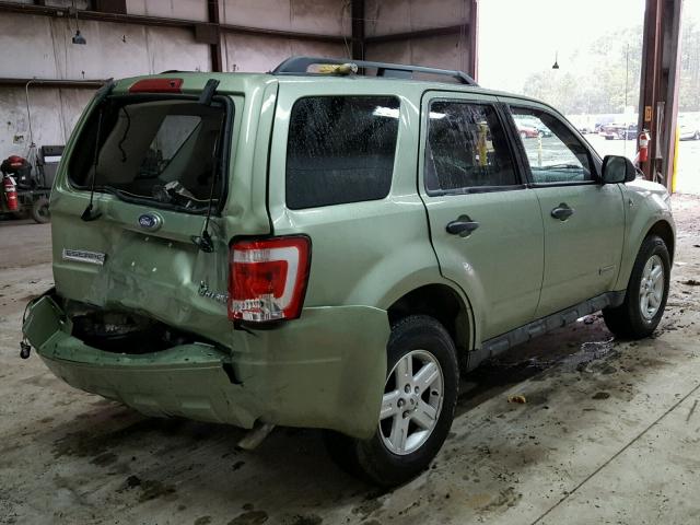 1FMCU49H88KA42056 - 2008 FORD ESCAPE HEV GREEN photo 4