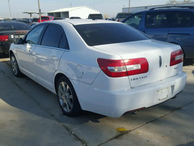 3LNHM26TX7R625080 - 2007 LINCOLN MKZ WHITE photo 3