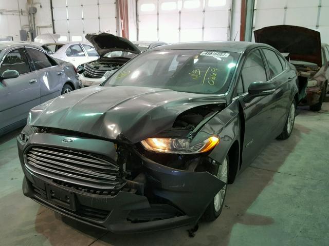 3FA6P0LU4FR160269 - 2015 FORD FUSION SE BLACK photo 2