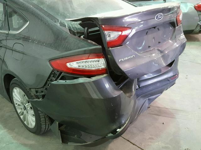 3FA6P0LU4FR160269 - 2015 FORD FUSION SE BLACK photo 9