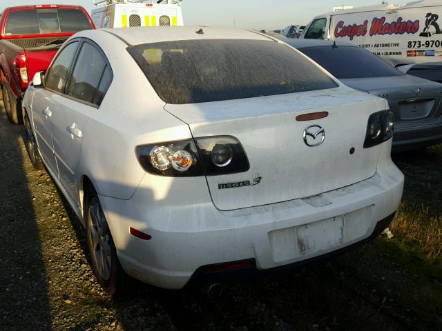 JM1BK324481825470 - 2008 MAZDA 3 S WHITE photo 3