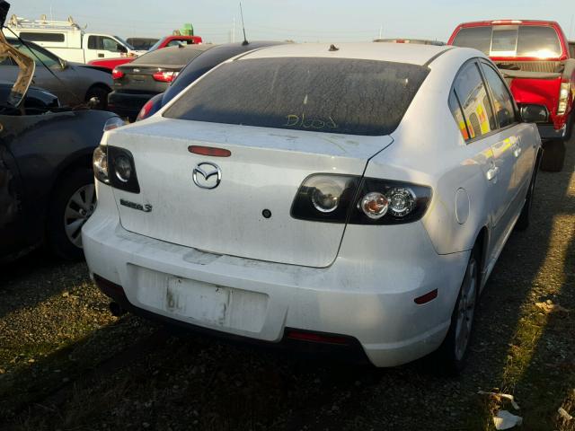 JM1BK324481825470 - 2008 MAZDA 3 S WHITE photo 4