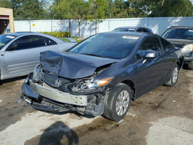 2HGFG3B59CH524457 - 2012 HONDA CIVIC LX GRAY photo 2