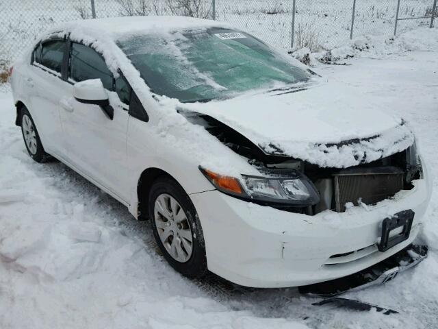 2HGFB2F49CH109133 - 2012 HONDA CIVIC LX WHITE photo 1