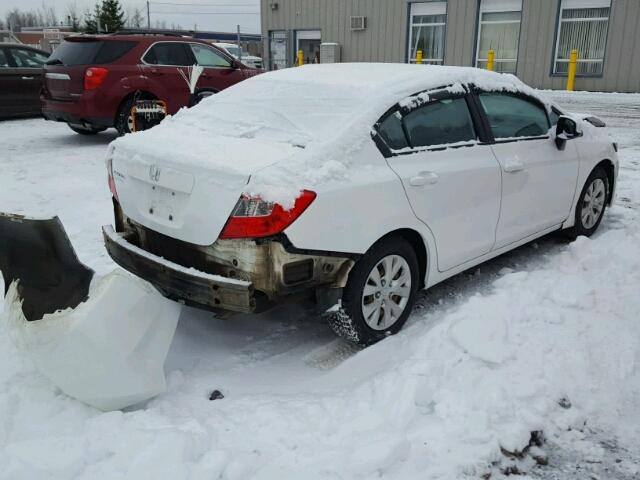 2HGFB2F49CH109133 - 2012 HONDA CIVIC LX WHITE photo 4