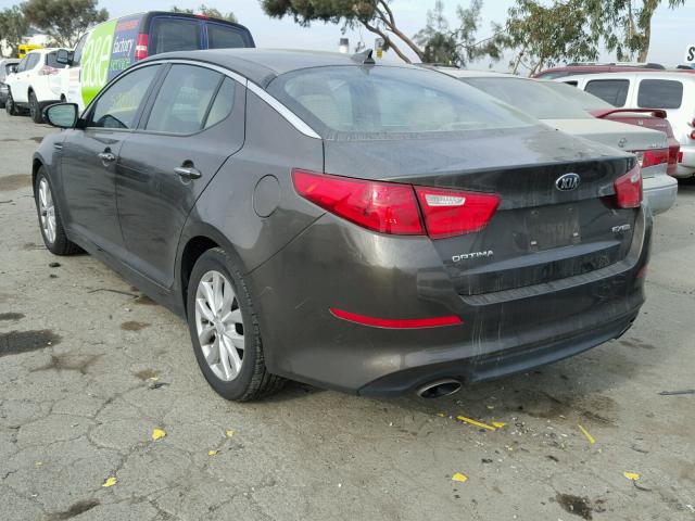 5XXGN4A70EG293570 - 2014 KIA OPTIMA EX BROWN photo 3